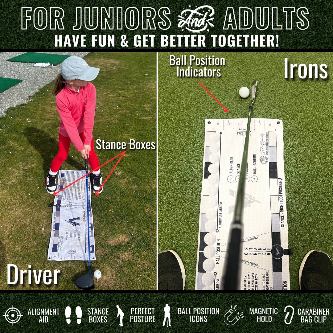 Savvy Setup Training Aid Golf Towel: Effortlessly Improve Your Game On The First Swing