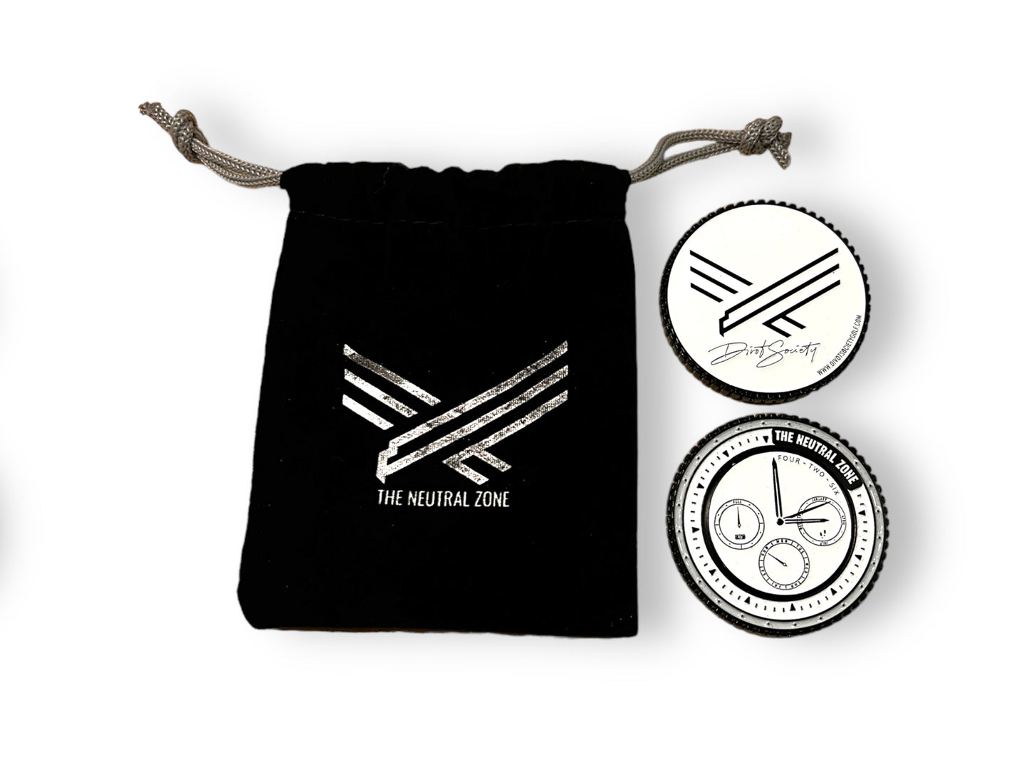 'Neutral Zone' Ball Marker - Golf Accessory for Peak Performance - Breathing Technique Reminder - Custom Clock Design