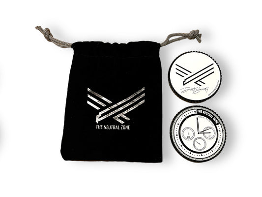 'Neutral Zone' Ball Marker - Golf Accessory for Peak Performance - Breathing Technique Reminder - Custom Clock Design