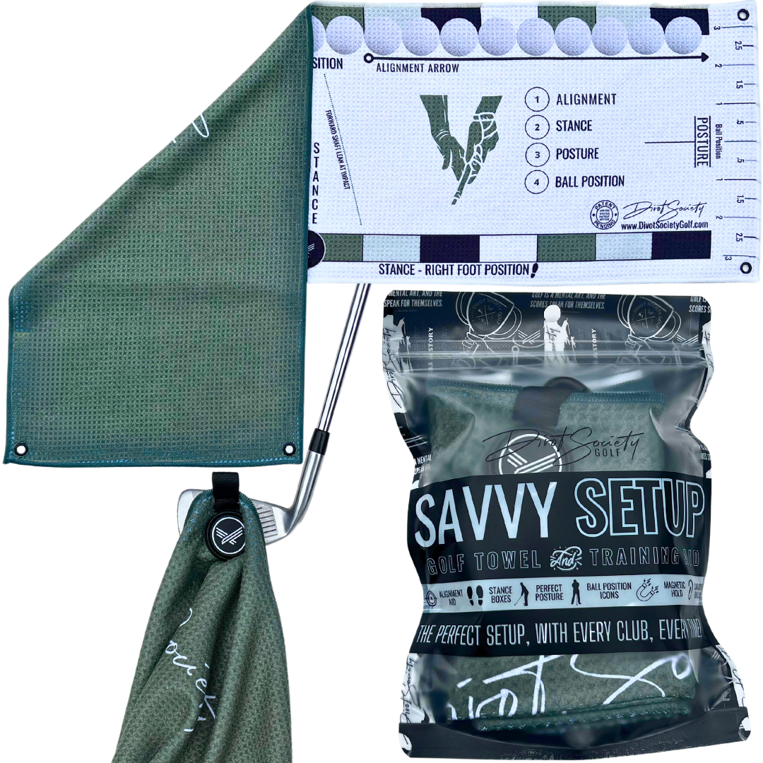 Savvy Setup Training Aid Golf Towel: Effortlessly Improve Your Game On The First Swing
