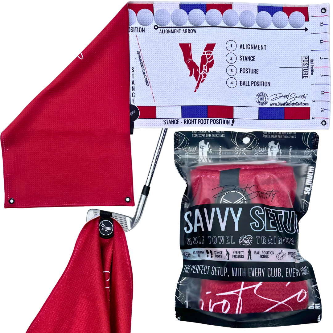 Savvy Setup Training Aid Golf Towel: Effortlessly Improve Your Game On The First Swing