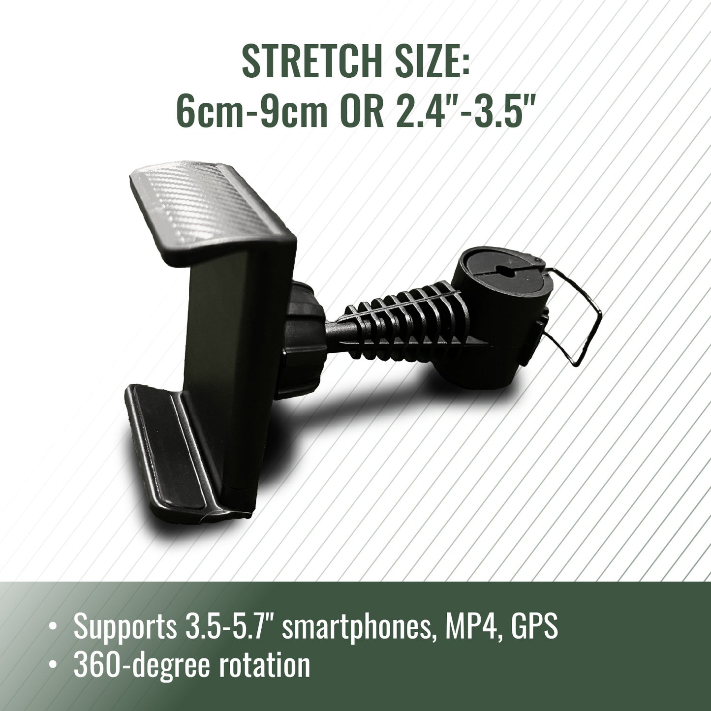 SnapStick - Mobile Phone Holder for Recording Golf Swing - Lightweight & Portable - Instant Feedback - Fits Phones up to 5.7" wide