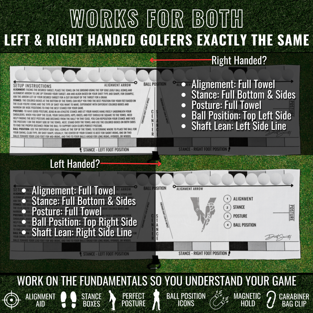 Savvy Setup Training Aid Golf Towel: Effortlessly Improve Your Game On The First Swing
